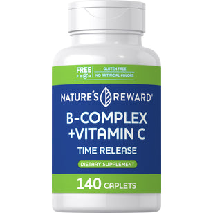 B-Complex plus Vitamin C Timed Release, 140 Caplets