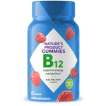 Nature's Product B12 gummies, 1,000 mcg, 60-count, raspberry flavor bottle.