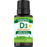 D3 Baby Drops 400 IU per drop, 9.2 mL / 0.31 FL. OZ., providing about 365 drops, as a vitamin supplement.