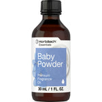 Horbäach Baby Powder Premium Fragrance Oil, 1 fl oz (30mL) bottle is displayed.