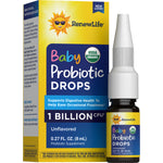Baby Probiotic Drops, 0.27 FL. OZ. (8 mL), unflavored, 1 Billion CFU, USDA Organic, probiotic supplement.