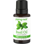Pure essential oil of basil, 0.51 fl. oz. (15 mL).