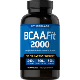 BCAAFit 2000, 2000 mg (per serving), 400 Capsules