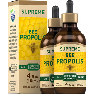 Bee Propolis, 4 fl oz (118 mL) Dropper Bottle, 2  Bottles