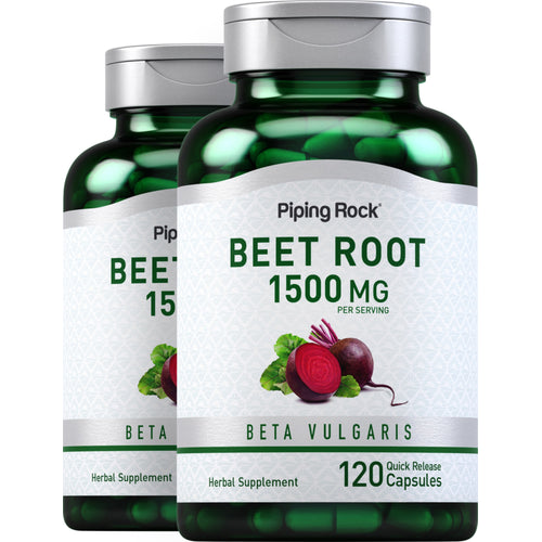 Beet Root, 1500 mg (per serving), 120 Quick Release Capsules, 2  Bottles
