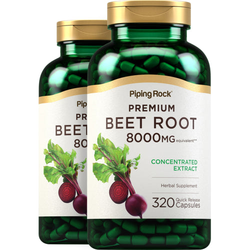 Beet Root Concentrated Extract, 8000 mg, 320 Quick Release Capsules, 2  Bottles