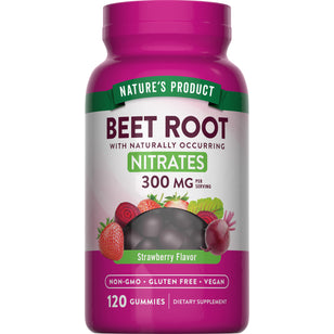 Beet Root (Strawberry), 300 mg (per serving), 120 Gummies