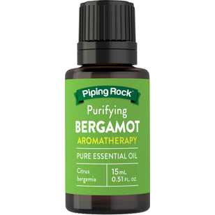 Bergamot Pure Essential Oil, 1/2 fl oz (15 mL) Dropper Bottle