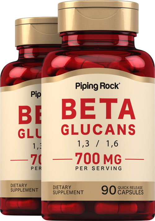 Beta 1,3/1,6-D-Glucan, 700 mg (per serving), 90 Quick Release Capsules, 2  Bottles