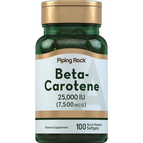 Beta Carotene (Vitamin A), 25,000 IU, 100 Quick Release Softgels