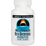 Source Naturals Mega Strength Beta Sitosterol dietary supplement with 375 mg, available in 60 tablets.
