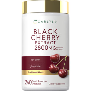 Carlyle Black Cherry Extract 2800MG per serving, 240 Quick Release Capsules, Dietary Supplement.
