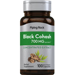 Black Cohosh 700 MG equivalent herbal supplement with concentrated extract, 100 quick release capsules.