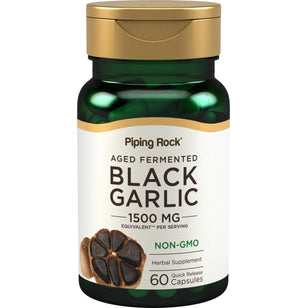 Black Garlic, 1500 mg (per serving), 60 Vegan Capsules