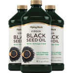 Black Seed Oil (Cumin Seed) - Cold Pressed, 16 fl oz (473 mL) Bottles, 3  Bottles