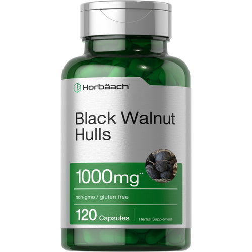Black Walnut Hulls, 1000 mg, 120 Quick Release Capsules