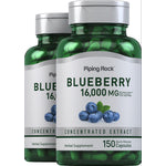 Blueberry 16,000 MG Equivalent Per Serving Concentrated Extract herbal supplement with 150 quick release capsules.