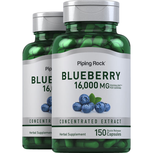 Blueberry, 16,000 mg (per serving), 150 Quick Release Capsules, 2  Bottles