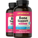LINDBERG Bone Support with Vitamin K2, Calcium, Minerals, and Vitamin D3 includes 240 quick-release capsules.
