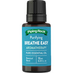 A 15 mL (0.51 Fl. Oz.) bottle of Purifying Breathe Easy Aromatherapy Pure Essential Oil.
