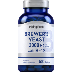Brewer's Yeast, 2000 mg (per serving), 500 Tablets