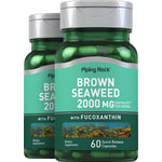Brown Seaweed 2000 MG with Fucoxanthin Dietary Supplement, 60 Quick Release Capsules, 2 bottles.