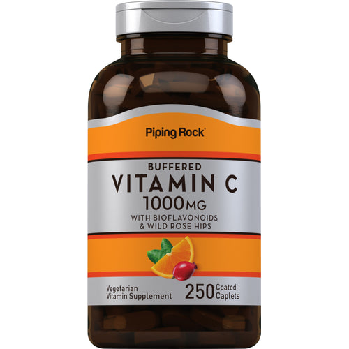 Buffered C 1000 mg with Bioflavonoids & Wild Rose Hips, 250 Coated Caplets