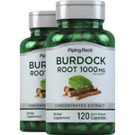 Two bottles of Burdock Root 1000 mg equivalent Concentrated Extract Herbal Supplement, 120 Quick Release Capsules.
