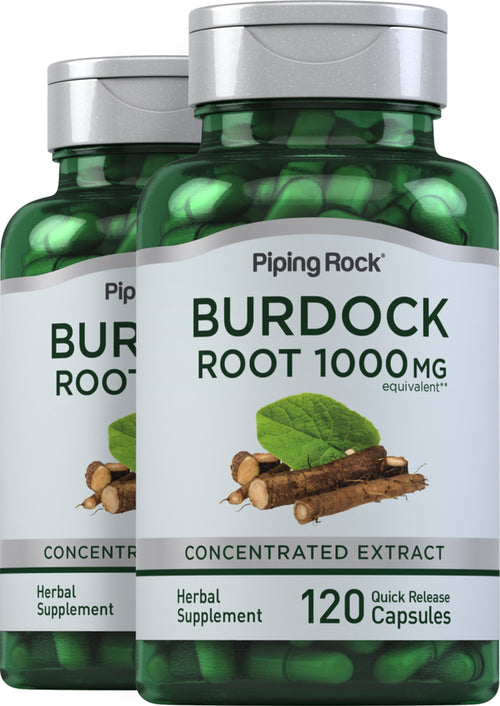 Burdock Root, 1000 mg, 120 Quick Release Capsules, 2  Bottles
