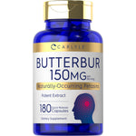 Carlyle Butterbur Extract, 150 mg per serving, 180 quick release capsules, supplement for health support.
