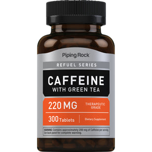 Caffeine Plus Green Tea, 220 mg, 300 Tablets