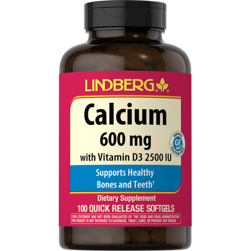 Calcium 600 mg with Vitamin D3 2500 IU, 100 Quick Release Softgels