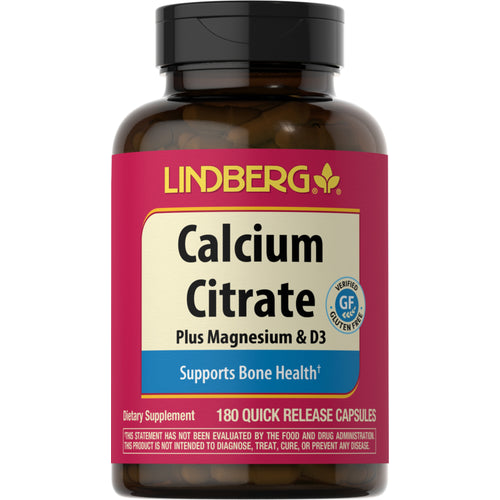Calcium Citrate plus Magnesium & D3, 180 Quick Release Capsules