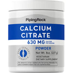 Calcium Citrate Powder, 630 mg calcium per serving, 8 oz (227 g), bone support, vegetarian dietary supplement.