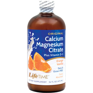 Calcium Magnesium Citrate plus D3 Liquid (Orange Vanilla), 16 fl oz (473 mL) Bottle