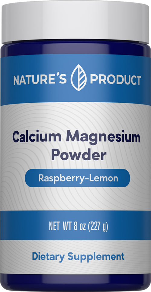 Calcium Magnesium Powder (Raspberry-Lemon), 8 oz (226 g) Bottle