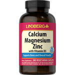 Calcium Magnesium Zinc with Vitamin D3, 240 Vegetarian Caplets, verified Gluten Free supplement.