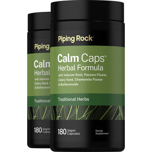 Calm Caps, 180 Vegan Capsules, 2  Bottles