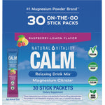 CALM Powder Raspberry-Lemon Stick Packs, 30 Stick Packs