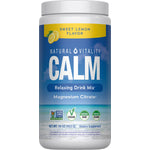 NATURAL VITALITY CALM Relaxing Drink Mix, Sweet Lemon Flavor, Magnesium Citrate, 16 oz (453 g) Powder, Dietary Supplement.