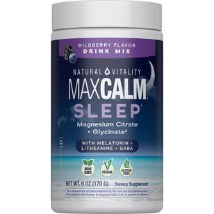 CALM Sleep with Melatonin Powder Wildberry, 6 oz (170 g) Powder