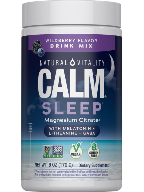 CALM Sleep with Melatonin Powder Wildberry, 6 oz (170 g) Powder