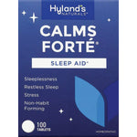 Hylands Calms Forte Homeopathic Sleep Aid, 100 tablets, for sleeplessness, restless sleep, stress, non-habit forming.
