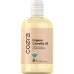 Coera Organic Camellia Oil is a moisturizing oil for hair and skin. It comes in an 8 fl. oz. (237mL) bottle and is USDA Organic.