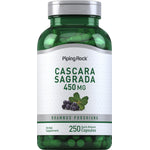 Cascara Sagrada 450 MG, RHAMNUS PURSHIANA, 250 Quick Release Capsules, Herbal Supplement.