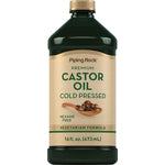 Premium Cold Pressed Castor Oil, Hexane Free, Vegetarian Formula, in a 16 fl. oz. (473 mL) bottle.