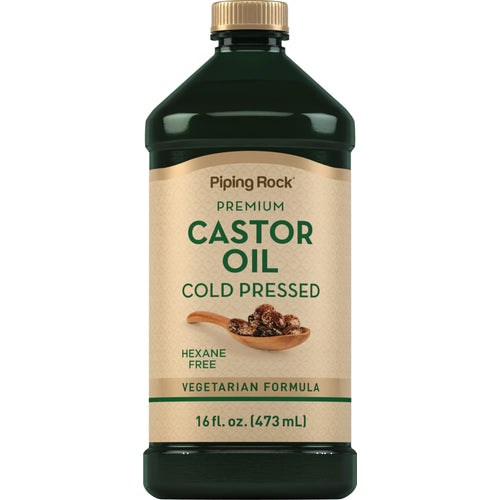 Castor Oil (Cold Pressed) Hexane Free, 16 fl oz (473 mL) Bottle
