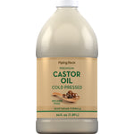 Castor Oil Premium Cold Pressed Hexane Free Vegetarian Formula, liquid, 64 fl. oz. (1.89 L) bottle.