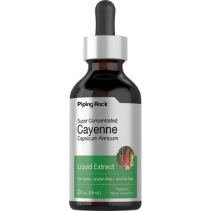 Cayenne Liquid Extract Alcohol Free, 2 fl oz (59 mL) Dropper Bottle