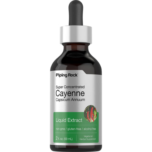 Cayenne Liquid Extract Alcohol Free, 2 fl oz (59 mL) Dropper Bottle